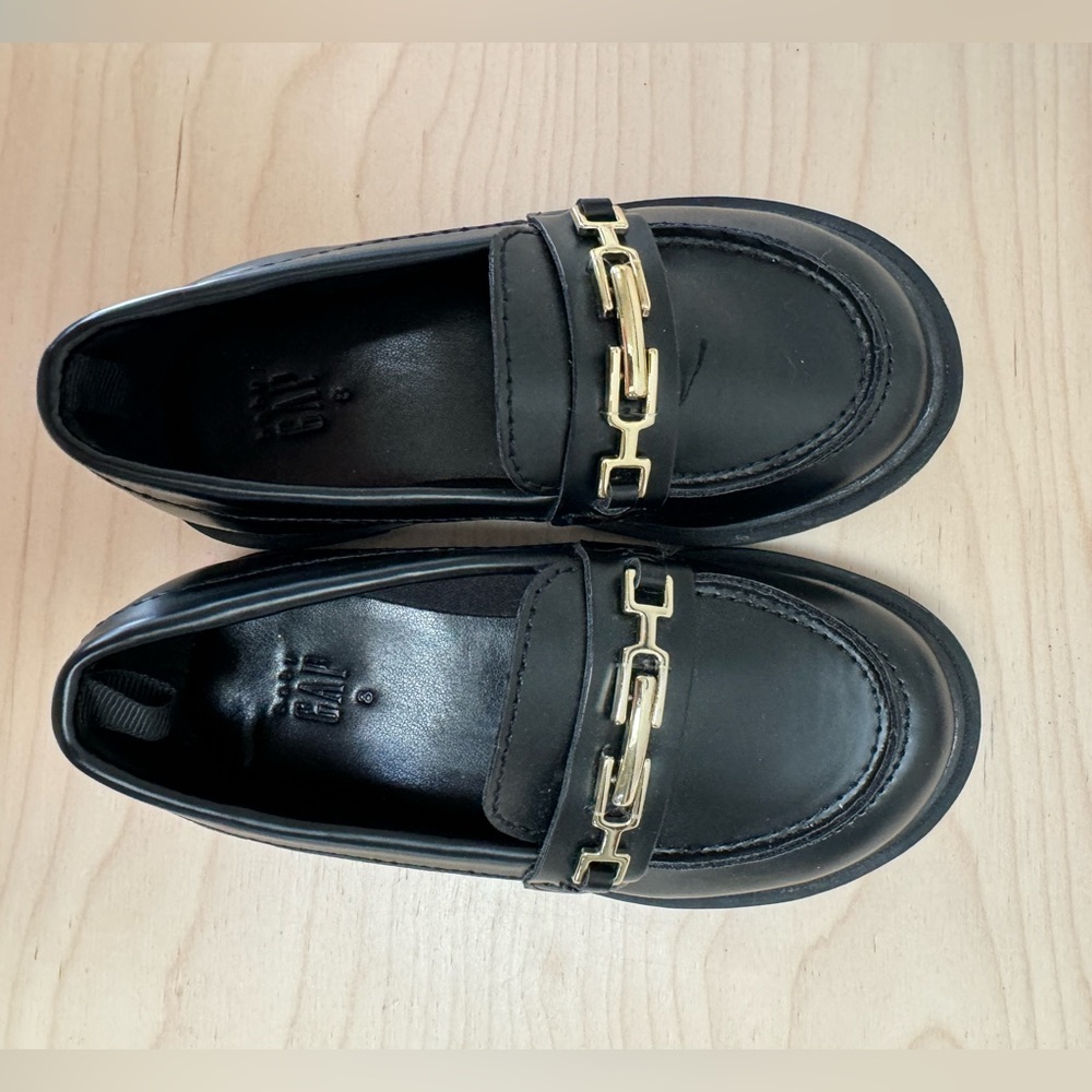 gap toddler black loafers